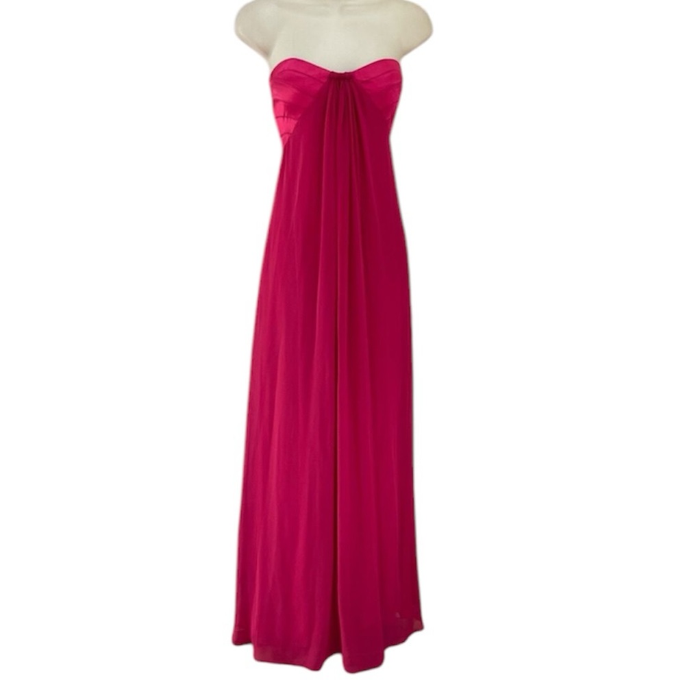 Hailey Logan by Adrianna Papell Pink Strapless Formal Full Length Gown Dress